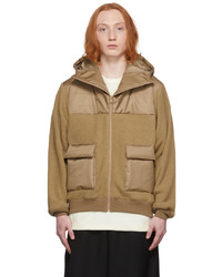 Undercover Beige Hooded Fleece Jacket