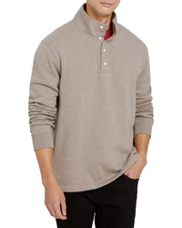 Tan Fleece Mock-Neck Sweater