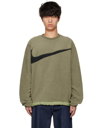 Nike Khaki Club Winterized Crew Sweatshirt