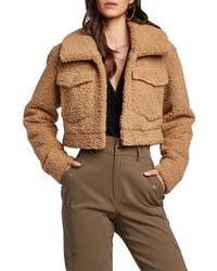 Bardot Crop Fleece Jacket