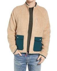Outerknown Skyline High Pile Fleece Jacket In Raffia At Nordstrom