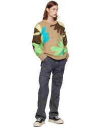 Andersson Bell Beige Green Flower Sweater