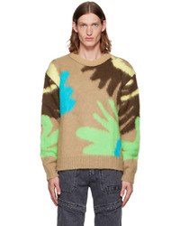 Andersson Bell Beige Green Flower Sweater