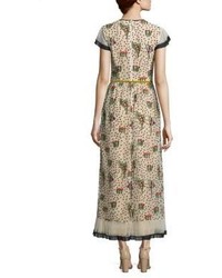 RED Valentino Floral Embroidered Maxi Dress