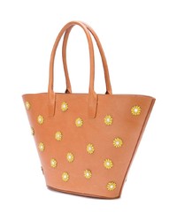 Mansur Gavriel Floral Embellished Triangle Tote Bag