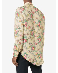 Gucci Floral Print Long Sleeve Shirt