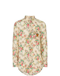Gucci Floral Print Long Sleeve Shirt