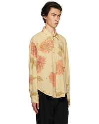 Recto Beige Vintage Flower Shirt