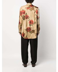 Uma Wang Floral Print Long Sleeve Shirt