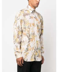 Tom Ford Floral Print Long Sleeved Shirt