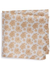 Eton Floral Print Silk Pocket Square