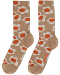 Jacquemus Brown Les Chaussettes Stampa Socks