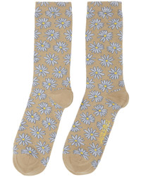 Jacquemus Taupe Les Chaussettes Fleurs Socks