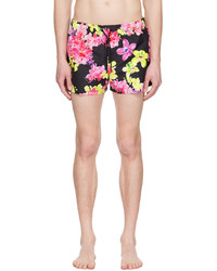 Tan Floral Swim Shorts
