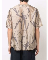 Giorgio Armani Floral Print Silk T Shirt
