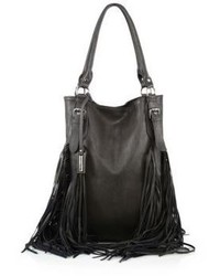 Urban Originals Crazy Horse Fringed Faux Leather Tote