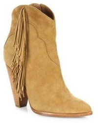 Frye Remy Fringed Suede Booties