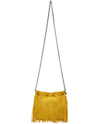 Stella McCartney Yellow Fringed Falabella Bucket Bag