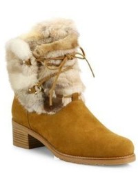 Tan Fur Ankle Boots