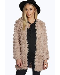 Boohoo Lottie Shaggy Faux Fur Coat