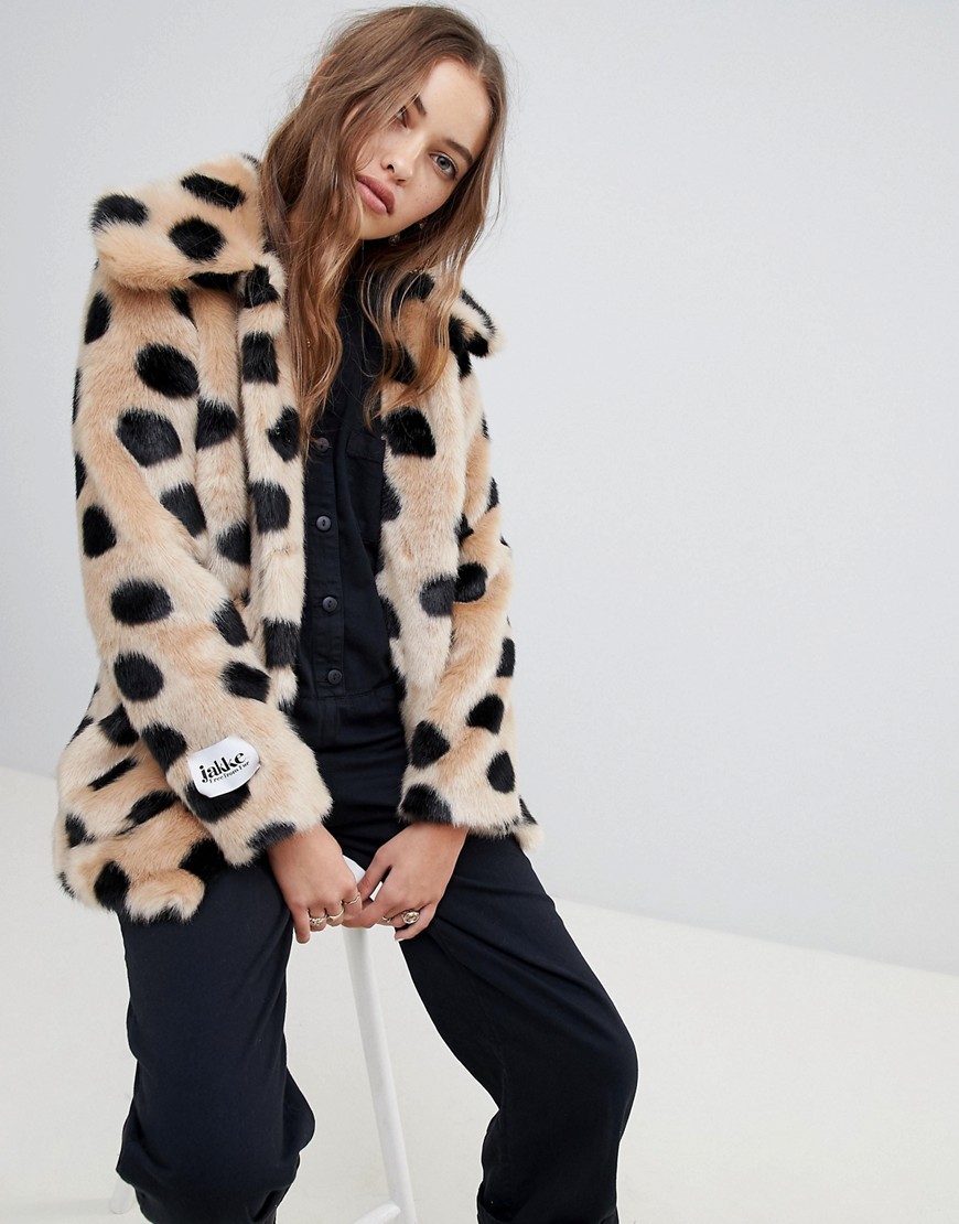 Jakke Mid Length Faux Fur Coat In $192 | | Lookastic