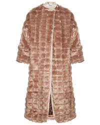 Rachel Comey Stacked Faux Fur Collarless Coat
