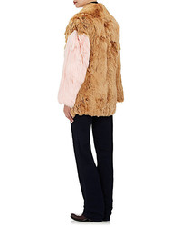 Calvin Klein 205w39nyc Colorblocked Suri Alpaca Fur Coat