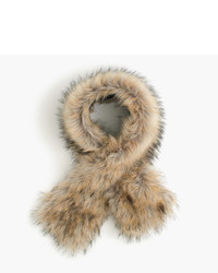J.Crew Faux Fur Stole With Black Watch Lining