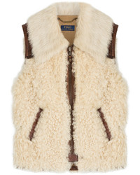 Polo Ralph Lauren Lamb Leather And Shearling Vest