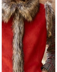 Pendleton Luxe Faux Fur And Suede Vest