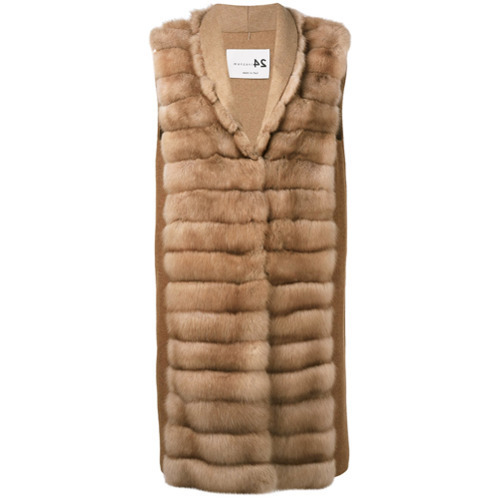 Amaryllis Women's Black Sleeveless Open Front Faux Fur Jacket Size Lar –  Shop Thrift World