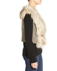 Dena Tweed Faux Fur Vest