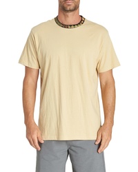 Tan Geometric Crew-neck T-shirt