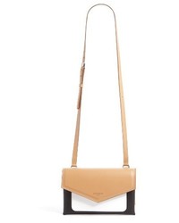 Tan Geometric Leather Bag