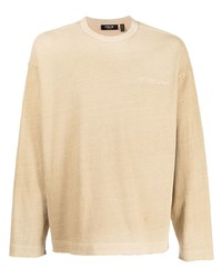 Tan Geometric Long Sleeve T-Shirt