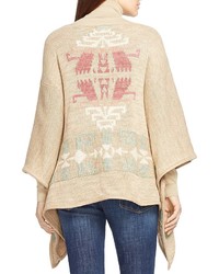 Lauren Ralph Lauren Taynia Patterned Poncho Sweater