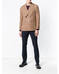 Caruso Double Breasted Gingham Jacket