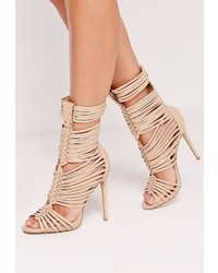 Missguided Ultra Strappy Gladiator Nude