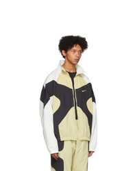Nike Beige And Black Nsw Re Issue Jacket