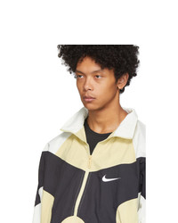 Nike Beige And Black Nsw Re Issue Jacket