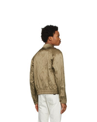Saint Laurent Khaki Teddy Raglan Jacket