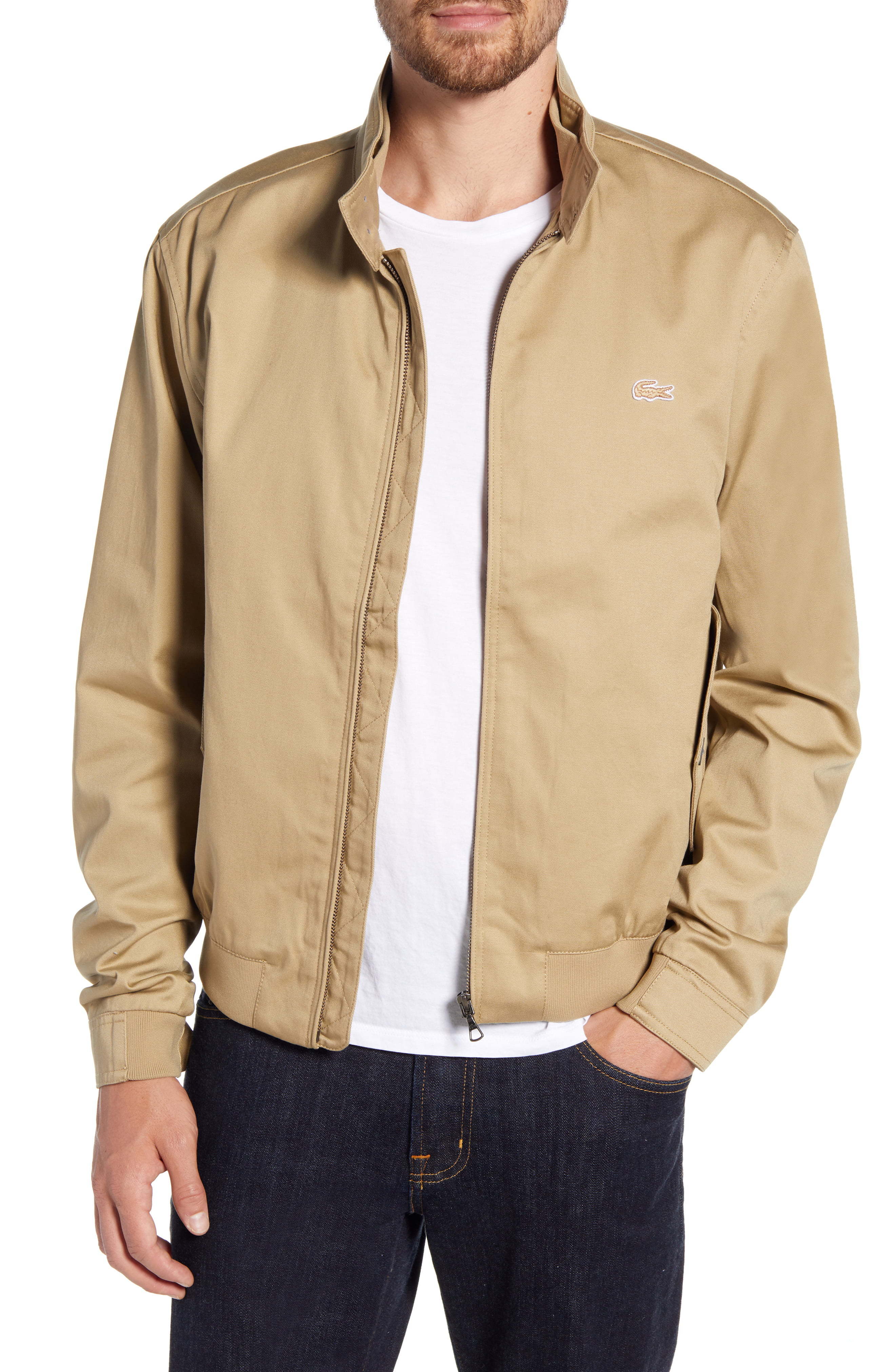 Lacoste Regular Fit Zip Harrington Jacket, $250 | Nordstrom | Lookastic