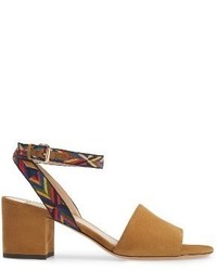 Valentino Chevron Block Heel Sandal