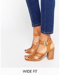 Asos Collection Telescope Wide Fit Heeled Sandals