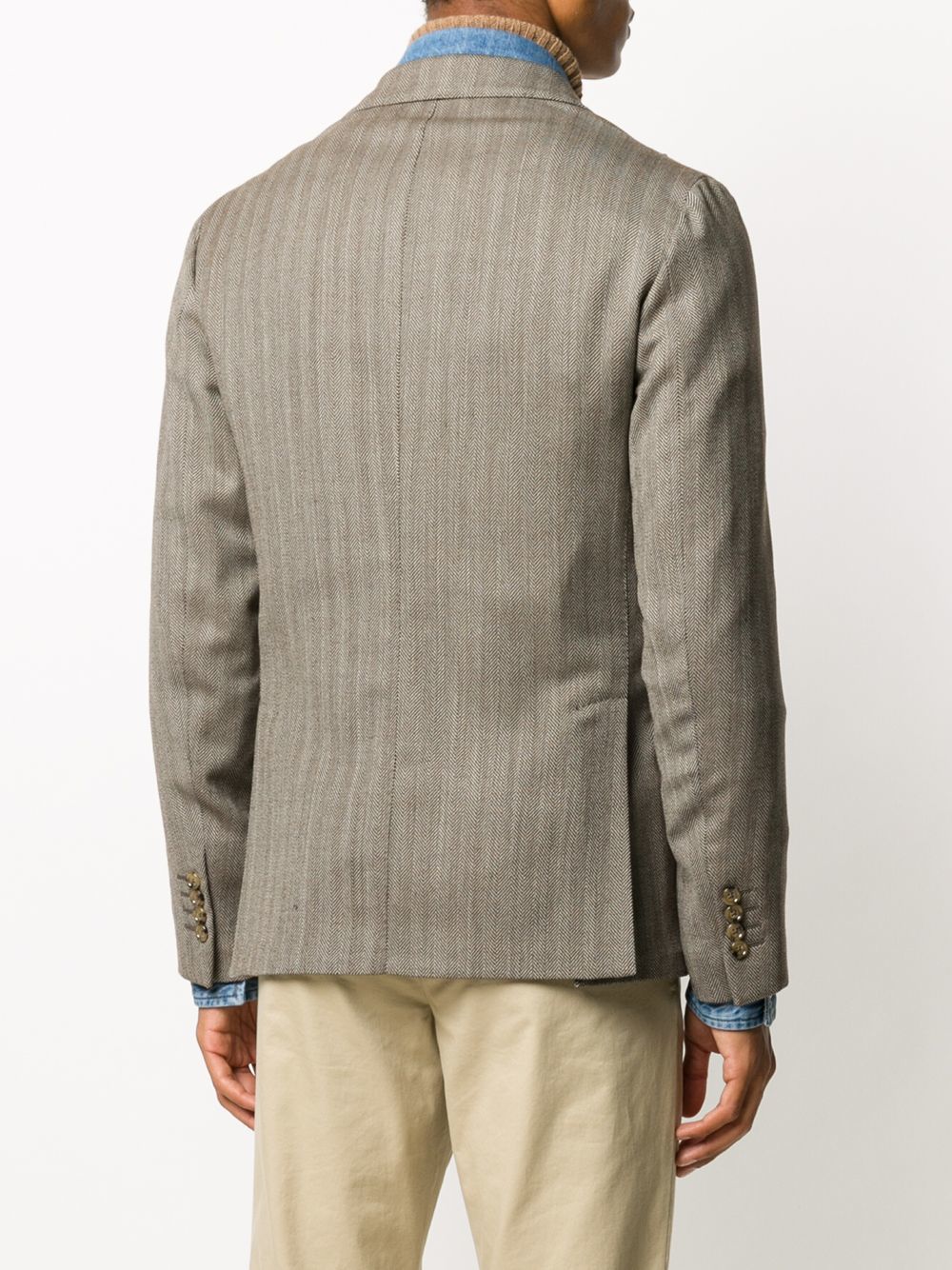 Eleventy Single Breasted Herringbone Blazer, $264 | farfetch.com ...