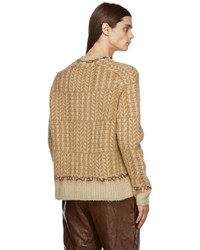 Acne Studios Beige Brown Wool Sweater