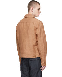 Ts(S) Brown Dobby Herringbone Jacket