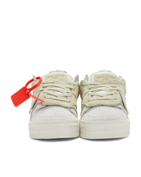 Off-White Grey And Beige 30 Low Top Sneakers