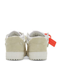 Off-White Grey And Beige 30 Low Top Sneakers