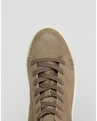 Juicy Couture Taupe Nubuck High Top Sneakers